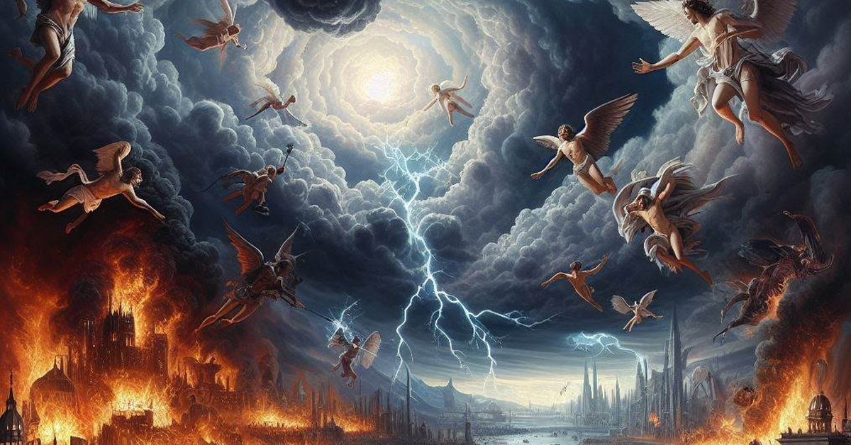 AI generated image of the biblical apocalypse
